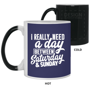 Unique design Day Between Saturday & Sunday mug