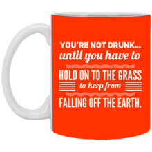 Load image into Gallery viewer, XP8434 11 oz. White Mug Unique design Falling Off The Earth