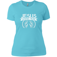 Load image into Gallery viewer, NL3900 Next Level Ladies&#39; Boyfriend T-Shirt Unique design Jesus Loves You