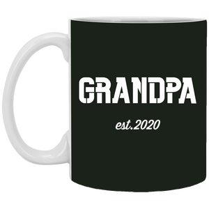 XP8434 11 oz. White Mug Unique design Grandpa est. 2020