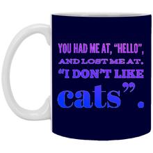 Load image into Gallery viewer, XP8434 11 oz. White Mug Unique design Hello Cats-pink