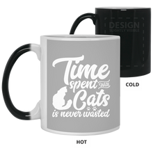 Load image into Gallery viewer, 21150 11 oz. Color Changing Mug Unique design Time Spent With Cats