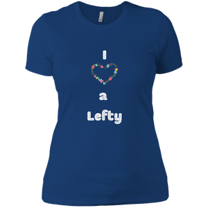 NL3900 Next Level Ladies' Boyfriend T-Shirt Unique design Love A Lefty-color