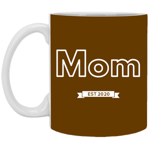 XP8434 11 oz. White Mug Unique design Mom est. 2020