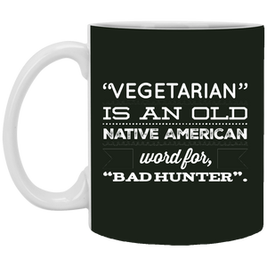 XP8434 11 oz. White Mug Unique design Bad Hunter