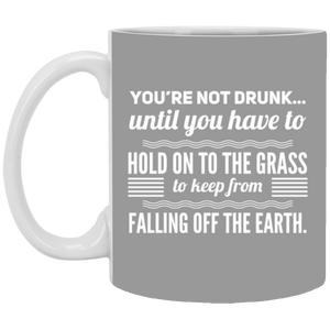 XP8434 11 oz. White Mug Unique design Falling Off The Earth