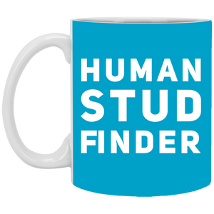 XP8434 11 oz. White Mug Unique design Human Stud Finder