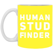 Load image into Gallery viewer, XP8434 11 oz. White Mug Unique design Human Stud Finder