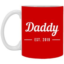 Load image into Gallery viewer, XP8434 11 oz. White Mug Unique design Daddy est. 2019