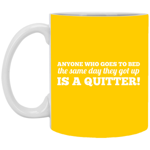 XP8434 11 oz. White Mug Unique design Quitter