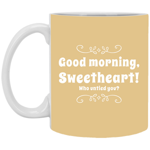 XP8434 11 oz. White Mug Unique design Good Morning Sweetheart