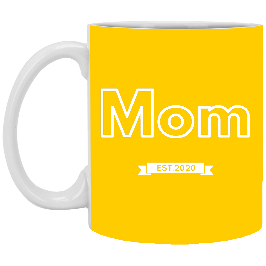 XP8434 11 oz. White Mug Unique design Mom est. 2020