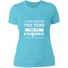 Load image into Gallery viewer, NL3900 Next Level Ladies&#39; Boyfriend T-Shirt Unique design Neither Time Nor Crayons