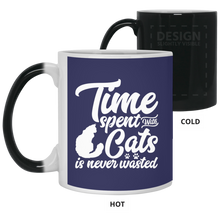 Load image into Gallery viewer, 21150 11 oz. Color Changing Mug Unique design Time Spent With Cats