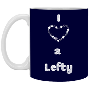 XP8434 11 oz. White Mug Unique design Love A Lefty