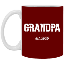 Load image into Gallery viewer, XP8434 11 oz. White Mug Unique design Grandpa est. 2020