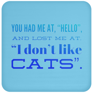 UN5677 Coaster Unique design Hello Cats-blue