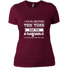 Load image into Gallery viewer, NL3900 Next Level Ladies&#39; Boyfriend T-Shirt Unique design Neither Time Nor Crayons