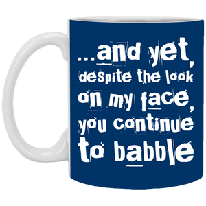 XP8434 11 oz. White Mug Unique design Babble