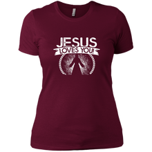 Load image into Gallery viewer, NL3900 Next Level Ladies&#39; Boyfriend T-Shirt Unique design Jesus Loves You