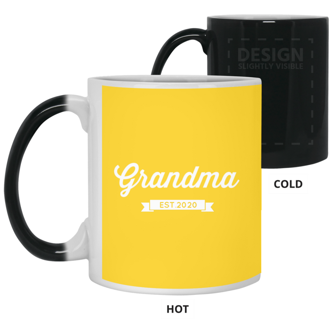 21150 11 oz. Color Changing Mug Unique design Grandma est. 2020