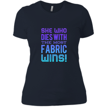 Load image into Gallery viewer, NL3900 Next Level Ladies&#39; Boyfriend T-Shirt Unique design The Most Fabric Wins-color