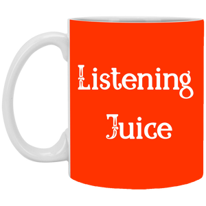 XP8434 11 oz. White Mug Unique design Listening Juice