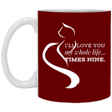 Load image into Gallery viewer, XP8434 11 oz. White Mug Unique design Times Nine