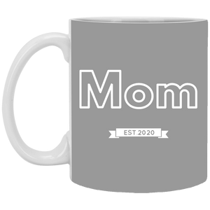 XP8434 11 oz. White Mug Unique design Mom est. 2020