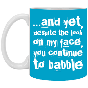 XP8434 11 oz. White Mug Unique design Babble