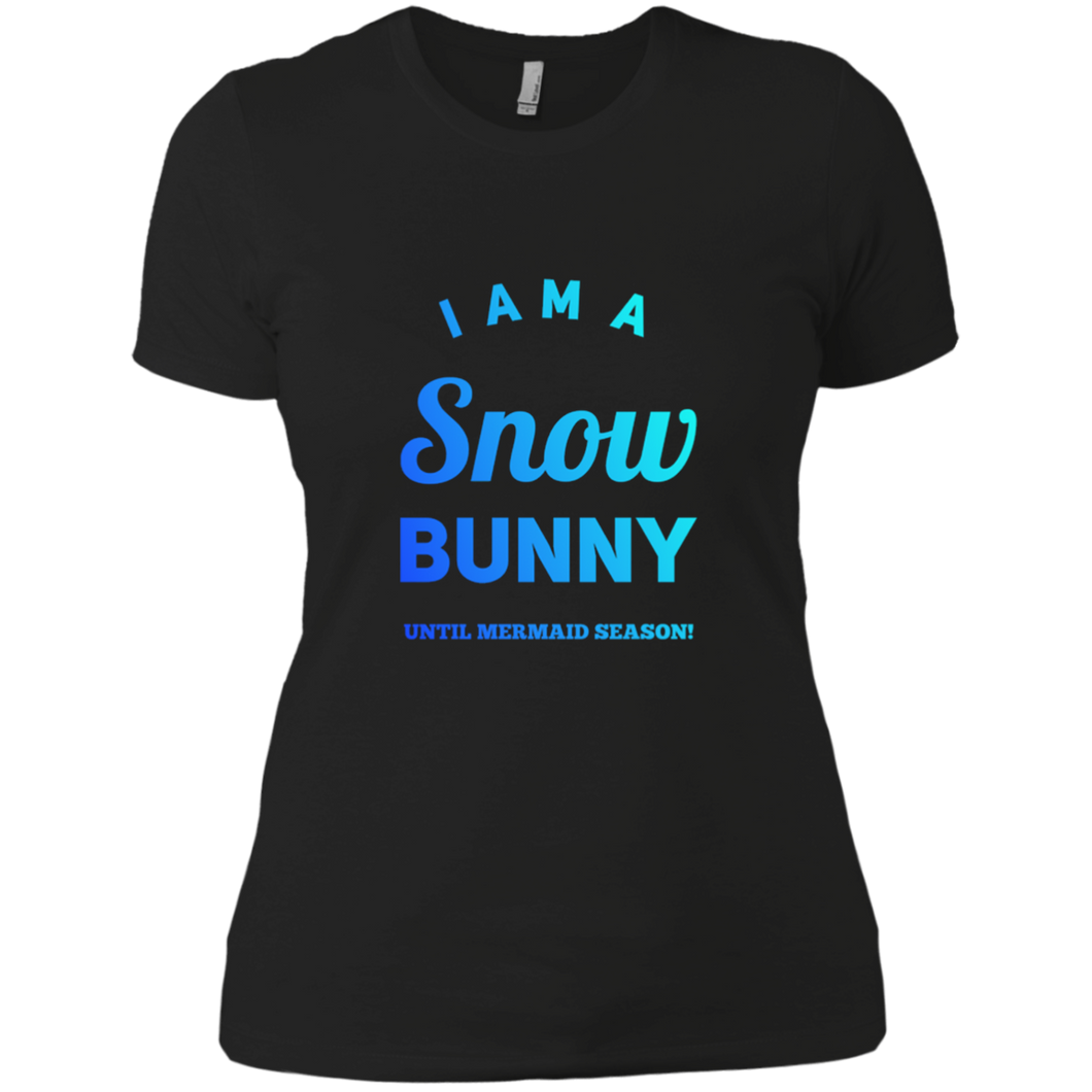 Unique design Snow Bunny-blue shirt