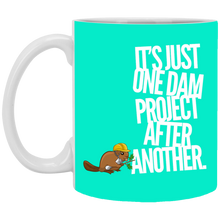 Load image into Gallery viewer, XP8434 11 oz. White Mug Unique design Dam Project