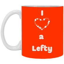 Load image into Gallery viewer, XP8434 11 oz. White Mug Unique design Love A Lefty