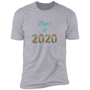 NL3600 Next Level Premium Short Sleeve T-Shirt Unique design Class of 2020-color for Graduating Seniors