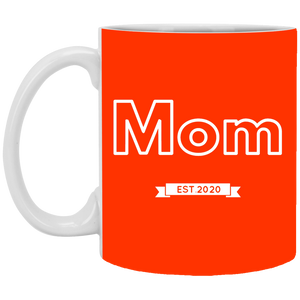 XP8434 11 oz. White Mug Unique design Mom est. 2020