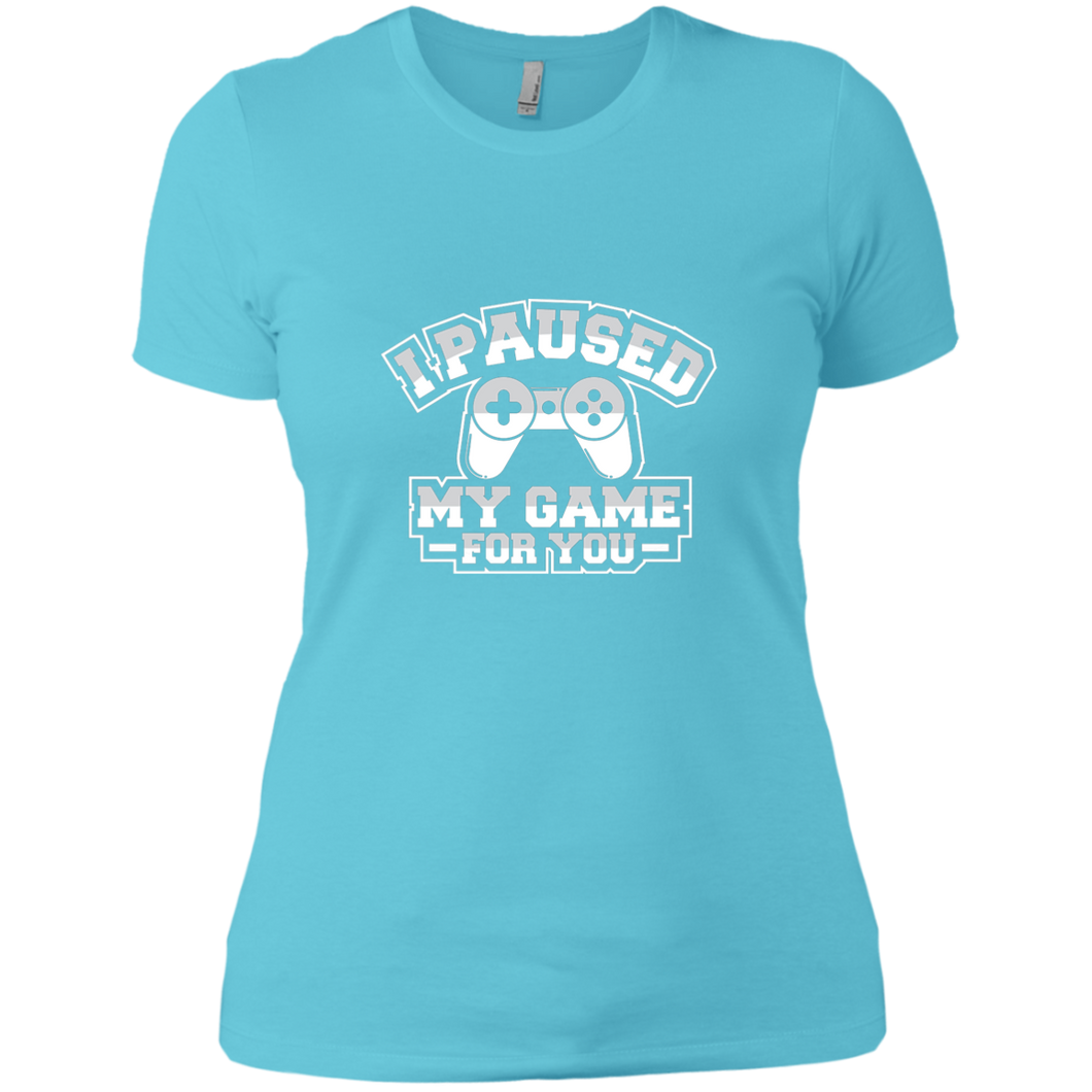 NL3900 Next Level Ladies' Boyfriend T-Shirt Unique design Paused My Game