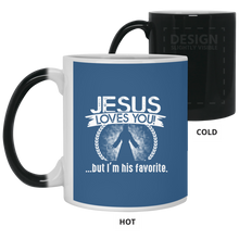 Load image into Gallery viewer, 21150 11 oz. Color Changing Mug Unique design Jesus Loves You