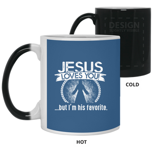 21150 11 oz. Color Changing Mug Unique design Jesus Loves You