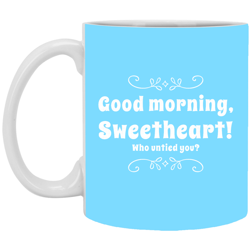 XP8434 11 oz. White Mug Unique design Good Morning Sweetheart