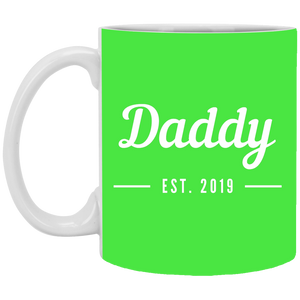 XP8434 11 oz. White Mug Unique design Daddy est. 2019