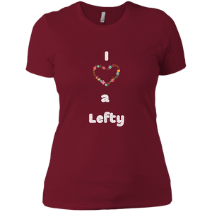 NL3900 Next Level Ladies' Boyfriend T-Shirt Unique design Love A Lefty-color