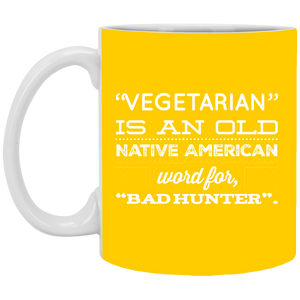 XP8434 11 oz. White Mug Unique design Bad Hunter