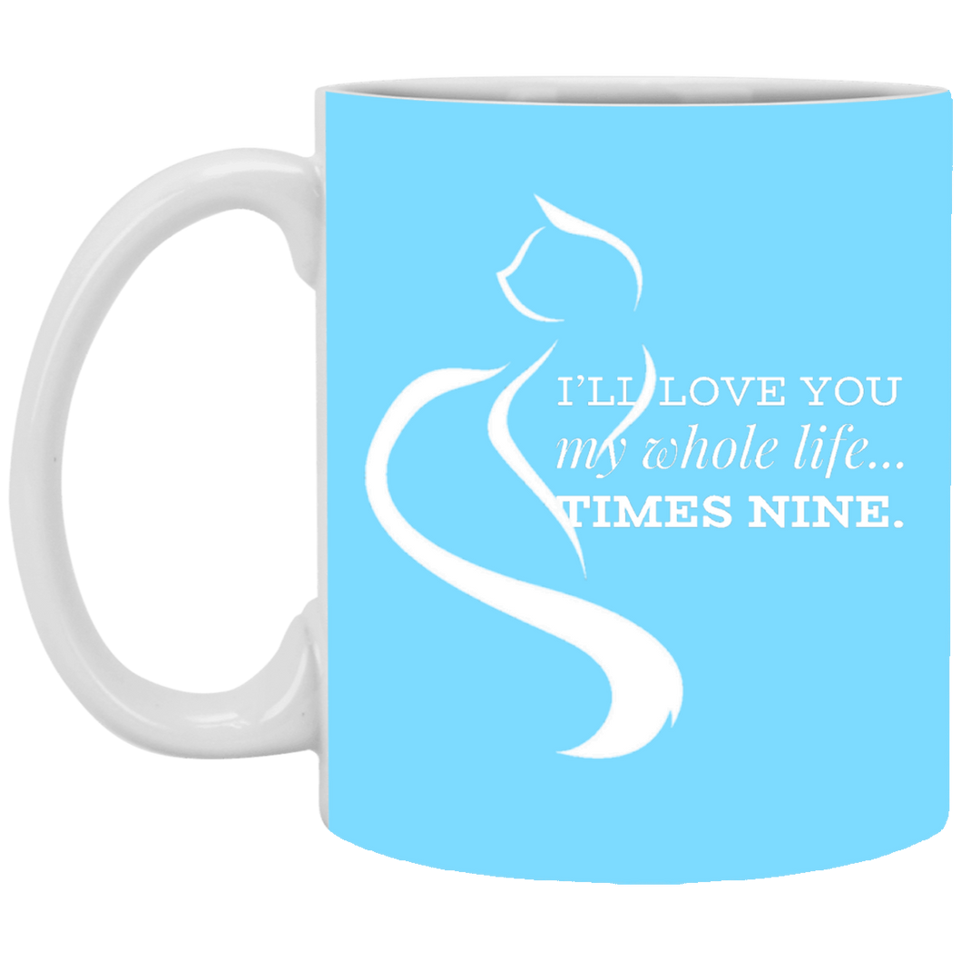 XP8434 11 oz. White Mug Unique design Times Nine