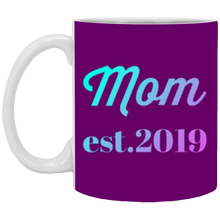 Load image into Gallery viewer, XP8434 11 oz. White Mug Unique design Mom est. 2019