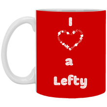 Load image into Gallery viewer, XP8434 11 oz. White Mug Unique design Love A Lefty