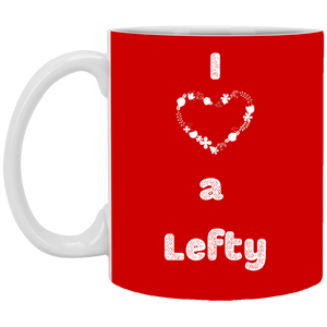 XP8434 11 oz. White Mug Unique design Love A Lefty