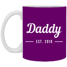 Load image into Gallery viewer, XP8434 11 oz. White Mug Unique design Daddy est. 2019