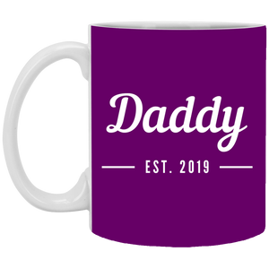 XP8434 11 oz. White Mug Unique design Daddy est. 2019