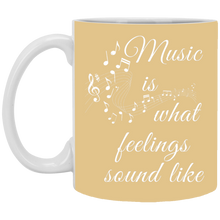 Load image into Gallery viewer, XP8434 11 oz. White Mug Unique design Music Feelings