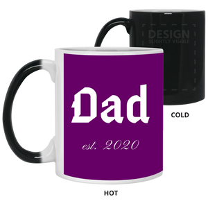 21150 11 oz. Color Changing Mug Unique design Dad est. 2020